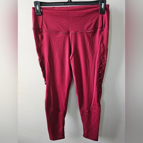 VICTORIA SPORT Knockout Women's Red Athletic Leggings, Tights - Picture 1 of 8